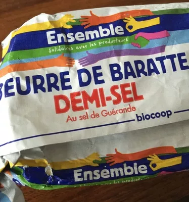 Beurre de baratte demi-sel au sel de Guérande biocoop 500g, code 3252920016372