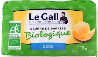 Beurre de baratte biologique doux Le Gall 125 g, code 3252920216406