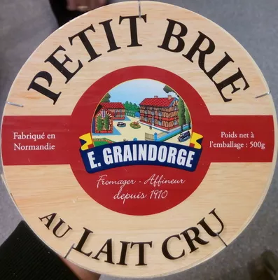 Petit brie au lait cru E. Graindorge 500 g, code 3252950004134