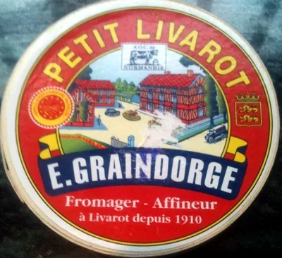 Petit Livarot AOP (22 % MG) E.Leclerc, E. Graindorge 270 g (250 g + 20 g), code 3252950033042