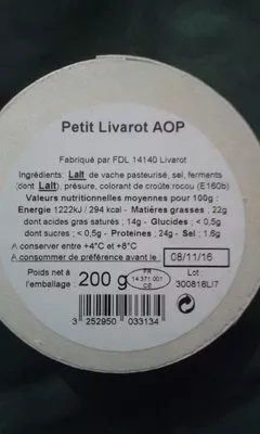 Livarot E. Graindorge, Graindorge 200 g, code 3252950033134