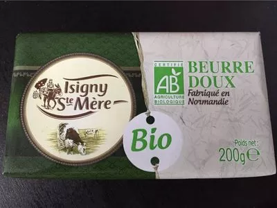 Beurre doux bio Isigny Ste Mère 200 g, code 3254550021658