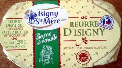 Beurre d'Isigny demi sel Isigny Ste Mère, Isigny Sainte Mère 250 g, code 3254550025090