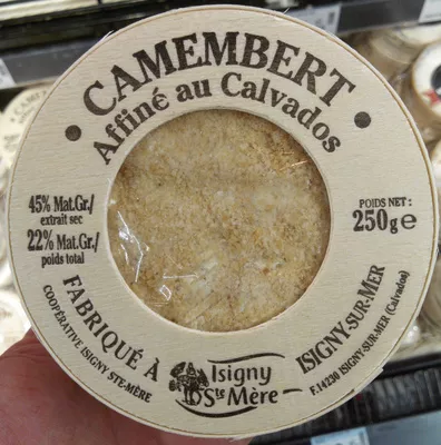 Camembert affiné au calvados (22% MG) Isigny Ste Mère 250 g, code 3254550032609