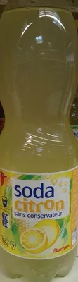 Soda citron Auchan 1,5 L, code 3254560599680