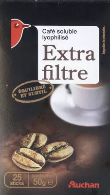 Extra filtre Auchan 50 g, code 3254560831391