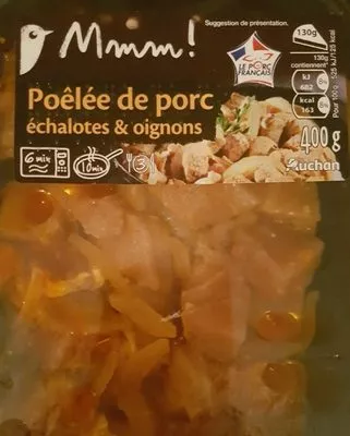 Poêlée de porc échalotes & oignons Mmm, Auchan 400 g, code 3254561535304