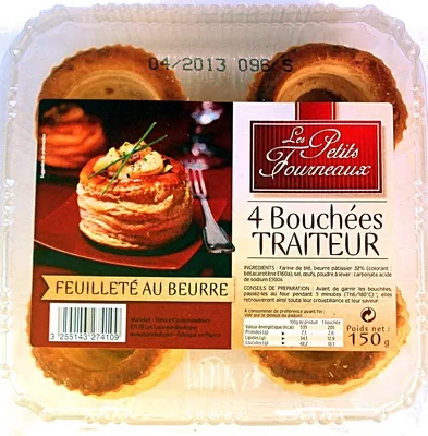 4 Bouchées Traiteur Les petits fourneaux 150 g, code 3255143274109