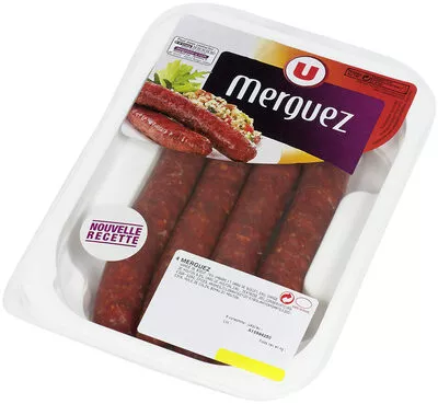 Merguez boeuf/mouton U 4 pièces, 220 g, code 3256220171533