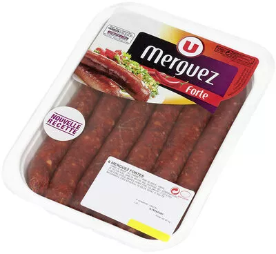 Merguez forte boeuf/mouton U 6 pièces, 330 g, code 3256220171656