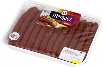 Merguez boeuf mouton forte U 12 pièces, 660 g, code 3256220171663