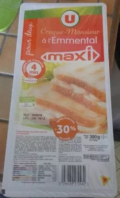 Croque-monsieur élémental maxi U 300 g (2 * 150 g), code 3256220172462