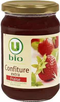 Confiture de fraises U Bio,  U 360 g, code 3256220280068