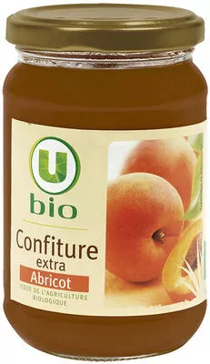 Confiture d'abricots U Bio,  U 360 g, code 3256220280075