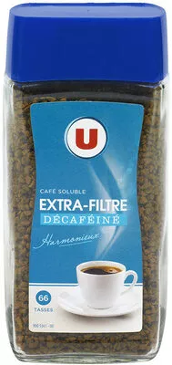 Café lyophilisé extra filtre décaféiné U 100 g, code 3256220321457