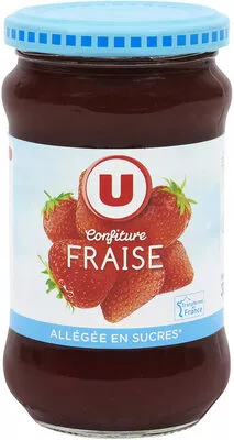 Confiture de fraise allégée U 335 g, code 3256220851114