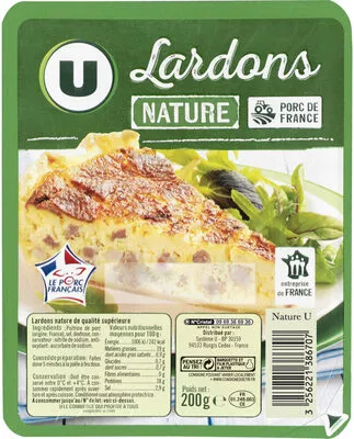 Lardons nature U 200 g, code 3256221386707