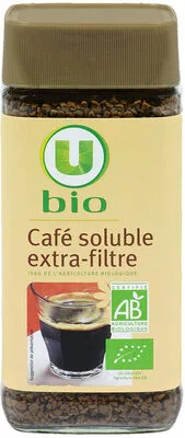 Café soluble lyophilisé extra filtre U Bio, U 100 g, code 3256221406931