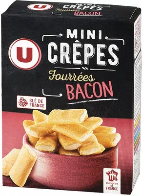 Mini crêpes fourrées goût bacon U 65 g, code 3256222642451