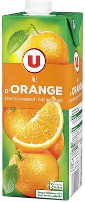 Jus à base de concentré d'orange U 1 l, code 3256223028285