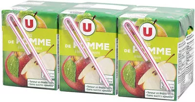 Jus à base de concentré de pomme U 6 briques de 20 cl, code 3256223028391