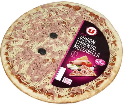 Pizza au jambon, emmental et mozzarella U 475 g, code 3256224059721