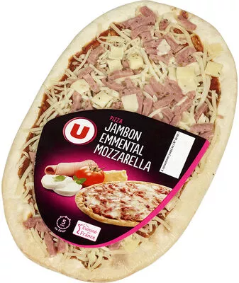 Pizza au jambon emmental et mozzarella U 200 g, code 3256224059769