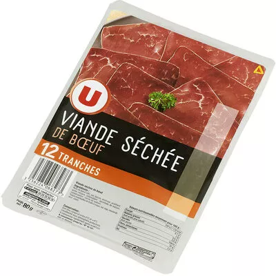 Viande séchée de boeuf U 12 tranches 80 g, code 3256224068273