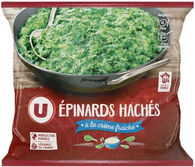 Epinards hâchés à la crème fraîche U 1 kg, code 3256224160700