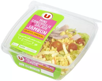 Salade pâtes jambon emmental et crudités U 310 g, code 3256224397892