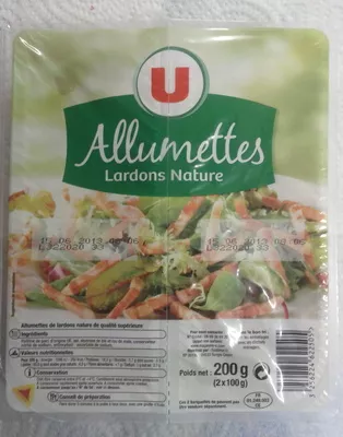 Allumettes lardons nature U 200g (2x100g), code 3256224622505