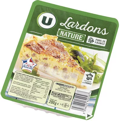 Lardons nature qualité supérieurs U 200 g, code 3256224622567