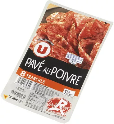 Pavé au poivre label rouge U 8 tranches soit 100 g, code 3256224632702