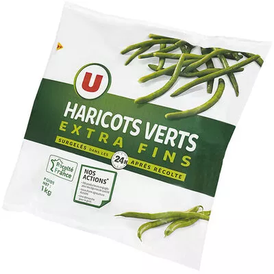 Haricots verts extra fins U 1 kg, code 3256224701309