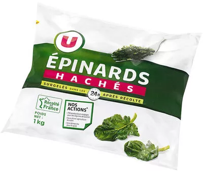 Epinards hâchés U 1 kg, code 3256224701408