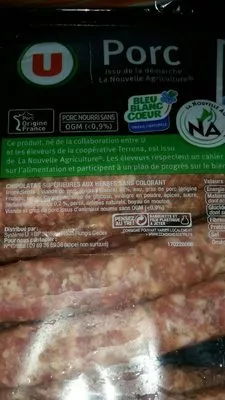 Chipolata herbe supérieure gros grain U 12 pièces, barquette,660 g, code 3256225037322