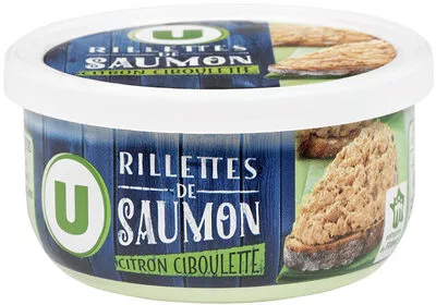 Rillettes de saumon citron et ciboulette U 125 g, code 3256225041893