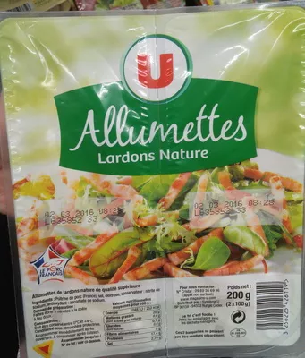 Allumettes de lardons U 200 g (2 x 100 g), code 3256225426119