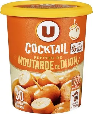 Saucisses cocktail fumées moutarde U 200 g, code 3256225433278