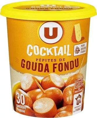 Saucisses cocktail pépites de gouda U 200 g, code 3256225433308