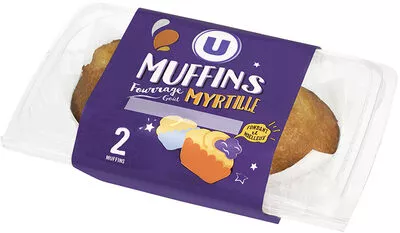 Muffins fourrés myrtille U 2 x 150 g, code 3256226084219