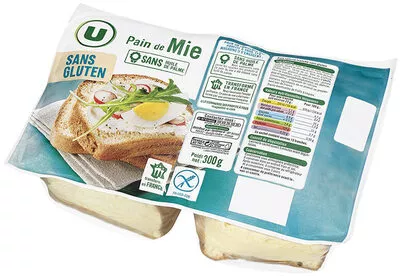 Pain de mie sans gluten U 300 g, code 3256226084691