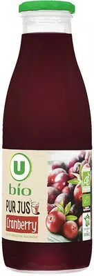 Pur jus de cranberry U Bio,  U 75 cl, code 3256226384357