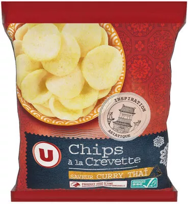 Chips aux crevettes saveur curry thaï U 50 g, code 3256226402099