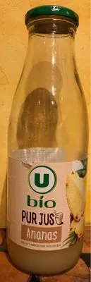 Pur jus ananas U Bio,  U 75 cl, code 3256227113130