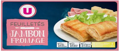 Feuilleté jambon fromage U 8 x 65 g soit 520 g, code 3256227124402