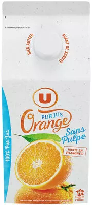 Pur jus d'orange sans pulpe U 1,5 l, code 3256227449918