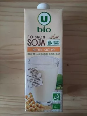 Boisson soja nature sucrée U Bio, U 1 l, code 3256228103369