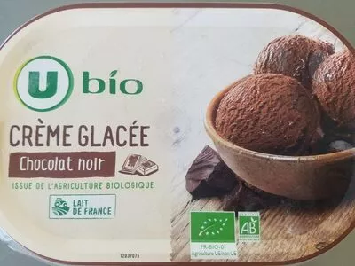 Crème glacéé chocolat noir U, U Bio 495 g, code 3256228125446