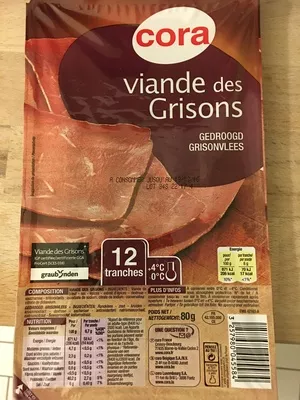 Viande des grisons Cora 80 g, code 3257980045584